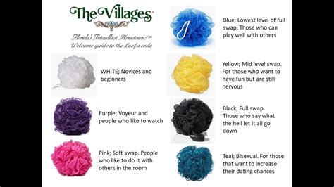 Color-Coded Loofah System - Seniors Swingers in the Villages in Florida ...