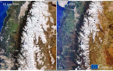 Satellite Images Show Historically Low Snowfall in the Andes Mountains ...