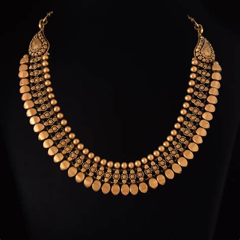 916 Gold Necklace for wedding or Party | Brilliant Cut Gold & Diamond ...