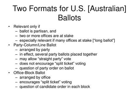 PPT - Ballot Types and Ballot Access PowerPoint Presentation, free ...