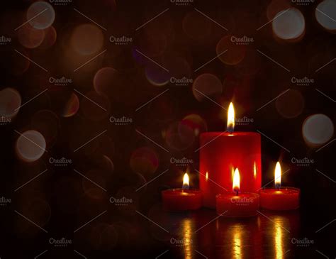 Bokeh Candles Background | High-Quality Holiday Stock Photos ~ Creative Market