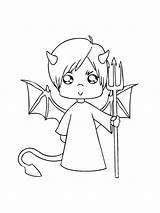 Kawaii Devil coloring Page  Download Print Or Color Online For Free sketch template
