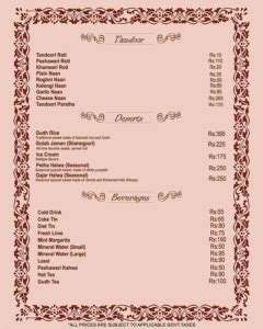 Pind Restaurant Iqbal Town Menu Prices Contact Number Address