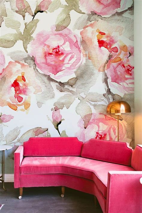 Large Floral Wallpaper, Floral Pattern Wallpaper, Home Wallpaper, Mural Wallpaper, Moody ...