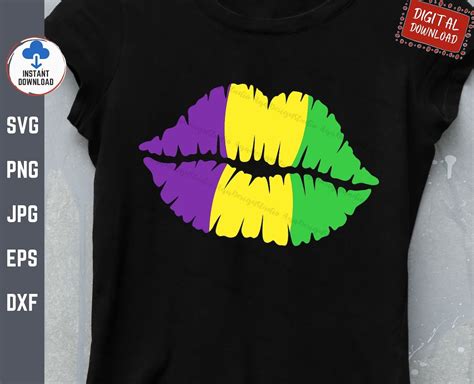 Mardi Gras Lips Svg, Mardi Gras Kiss Svg, Mardi Gras Party Svg ...