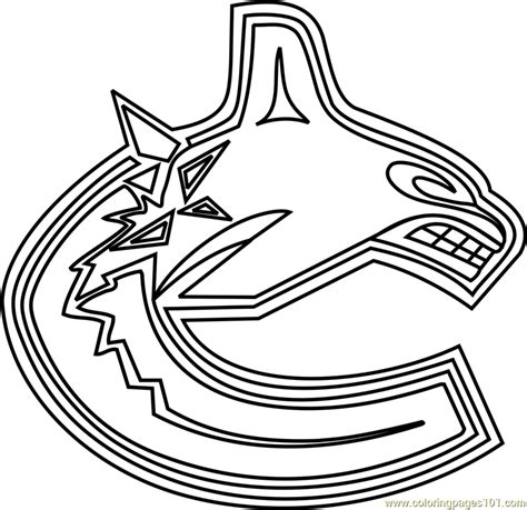 Vancouver Canucks Logo Coloring Page for Kids - Free NHL Printable ...