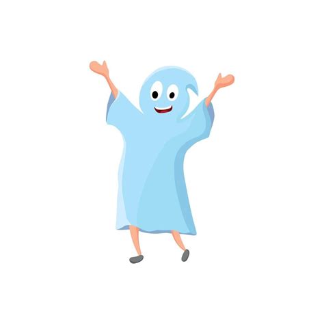 Funny ghost costume for Halloween. Vector cartoon illustration. 12323876 Vector Art at Vecteezy