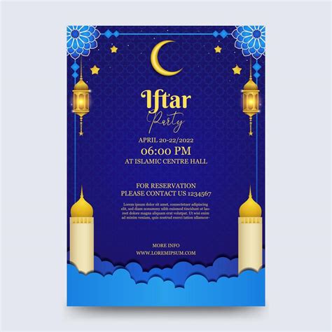 Iftar invitation template. ramadan kareem. 6348220 Vector Art at Vecteezy