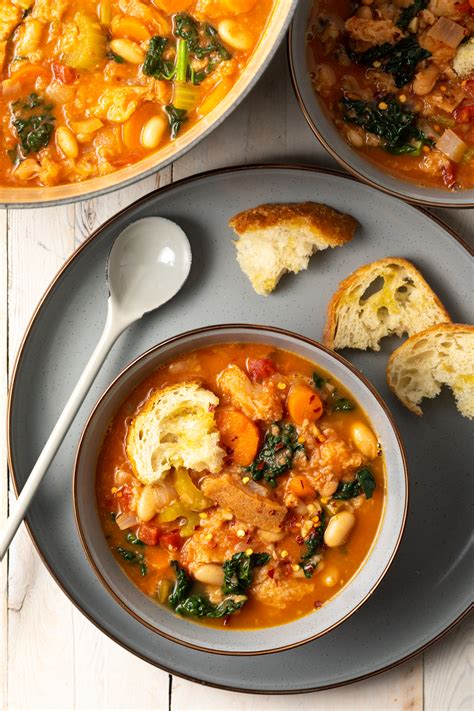 Rustic Ribollita (Tuscan White Bean Soup) - A Spicy Perspective