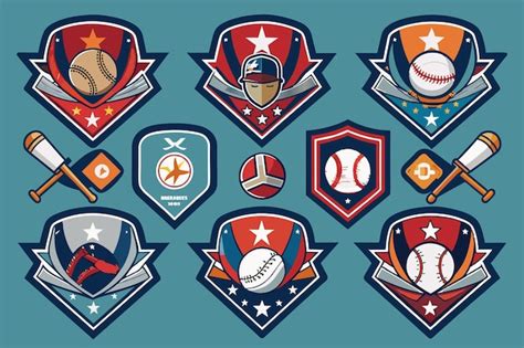 Premium Vector | A collection of logos including baseball baseball ...