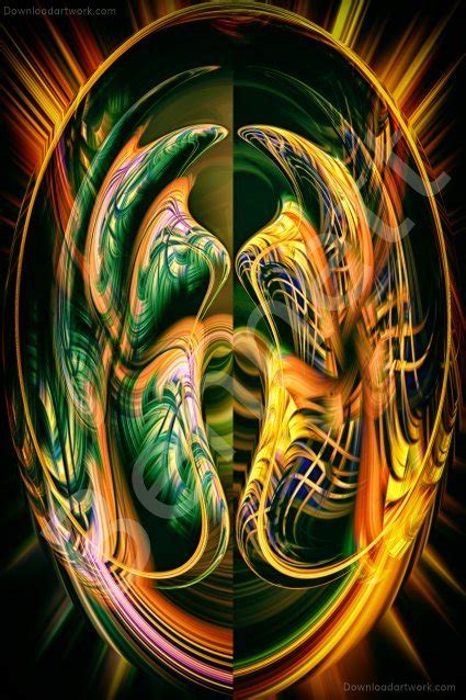 Yellow and green Abstract Art - Telepathic Dreams - Download Artwork