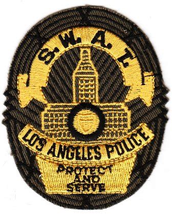 Los Angeles Police SWAT team insignia Patch in gold w/black – Murphs Militaria