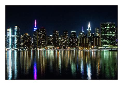 New York City Skyline - Nighttime View From Queens Photograph by Steven Hlavac | Pixels