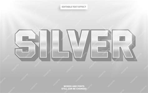 Premium Vector | Silver font effect