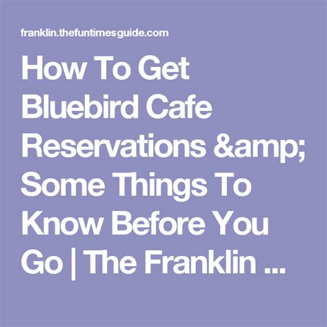 How To Get Bluebird Cafe Reservations & Some Things To Know Before You Go | Bluebird cafe ...