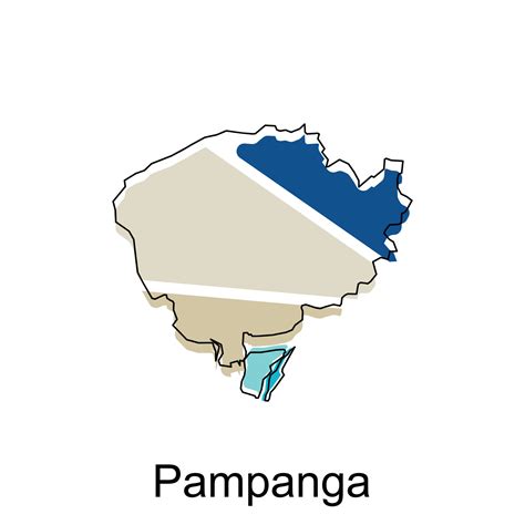 mapa de pampanga geométrico diseño, mundo mapa internacional vector modelo con contorno gráfico ...