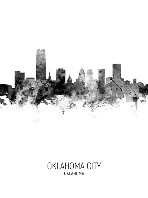 Oklahoma City Skyline Digital Art by Michael Tompsett - Fine Art America