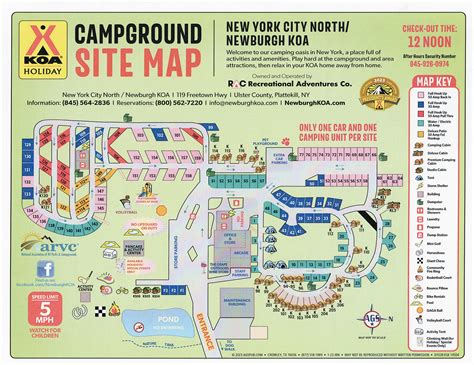 Wallkill, New York Campground Map | New York City North / Newburgh KOA ...