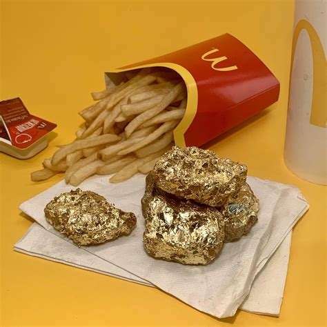 Golden Nuggets- McDonalds chicken nuggets coated in 24 karat gold leaf ...