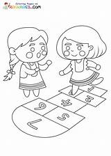 Hopscotch Coloring Pages Printable For Free Download sketch template