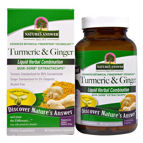 Nature's Answer, Turmeric & Ginger, 90 Vegetarian Capsules - iHerb.com