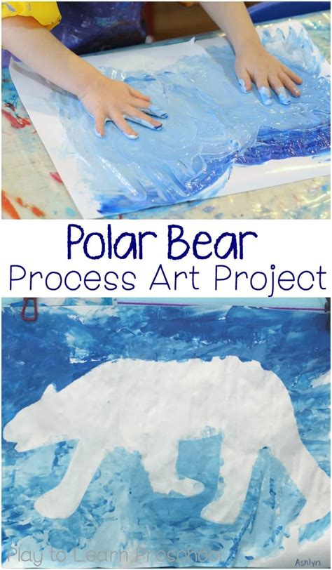 Polar Bear in the Snow Preschool Art Project