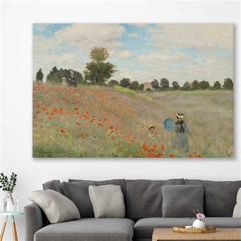 Poppy Field Claude Monet Wall Art Framed Prints & Canvas