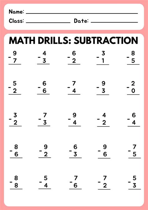 Two-Digit Subtraction Worksheets (Printable Math Drills) – DIY - Worksheets Library