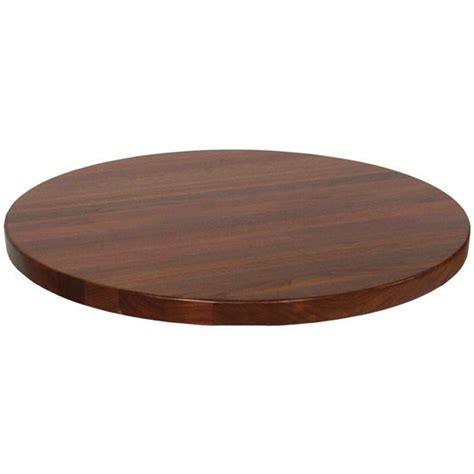 Round Walnut Butcher Block Table Top with Full Length Rails and Color ...