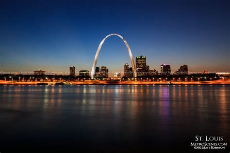 St. Louis skyline at night - MetroScenes.com - St. Louis, Missouri – September 2012 - City ...