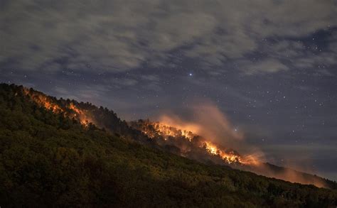 The fire on Sauratown Mountain in Stokes County has now burned 15 acres as it spread overnight ...