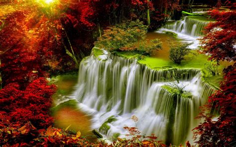 Autumn Waterfall Wallpapers - Top Free Autumn Waterfall Backgrounds - WallpaperAccess