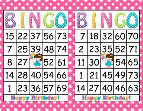 Printable Bingo Cards For Kids