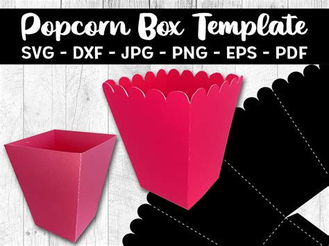 Popcorn Box Template Cricut