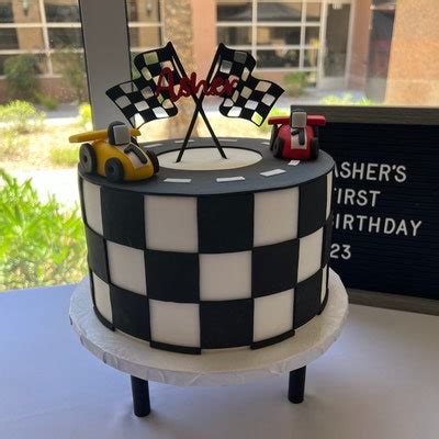 Personalized Race Cake Topper Racing Flags Racing Theme Birthday Chequered Flag Checkered Flag ...