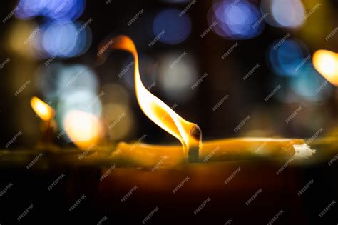 Premium Photo | Candle light and bokeh background