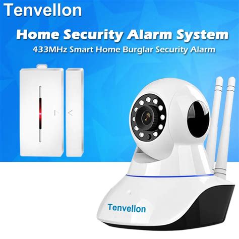 Security Alarm System WIFI IP Camera Security System Surveillance Camera With 1pc Wireless Door ...