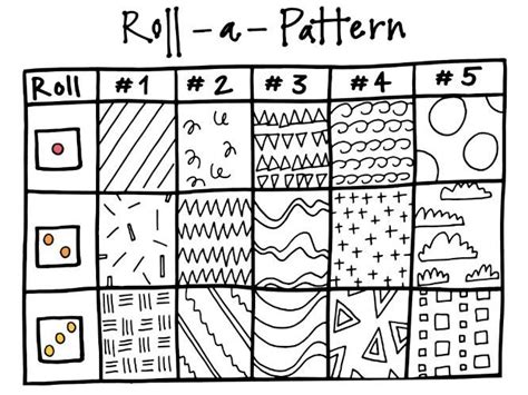 Roll-A-Pattern | Art Worksheet | Pattern Inspiration | Teaching Resources