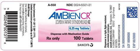 Ambien CR: Package Insert - Drugs.com