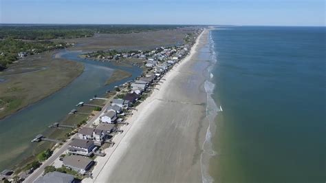 Pawley's Island -- inlet and ocean from drone | Pawleys island south carolina, Pawleys island ...