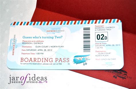 Jar of Ideas: Airplane themed 2nd Birthday Invitation