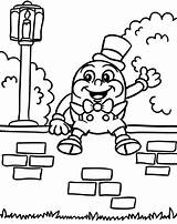 Humpty Dumpty Nursery Rhyme Sketch Coloring Page sketch template
