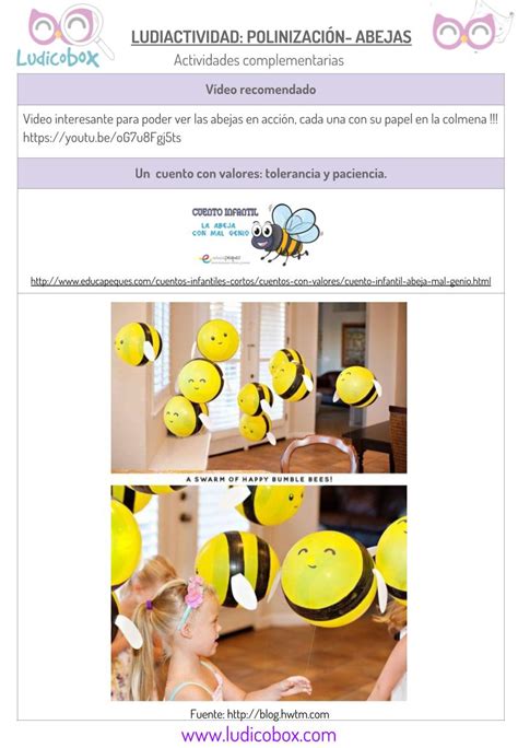 Polinización de las abejas: actividades para niños. - Ludicobox