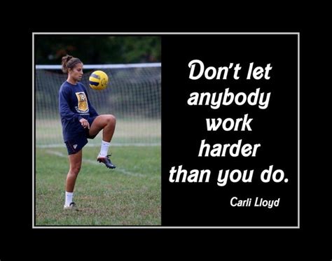 Printable Carli Lloyd 'Work Harder' Soccer Quote Poster, Inspirational Wall Art Gift - Digital ...