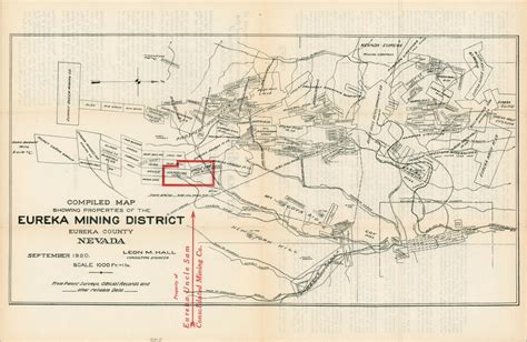 Compiled Map Showing Properties of the Eureka Mining District Eureka ...