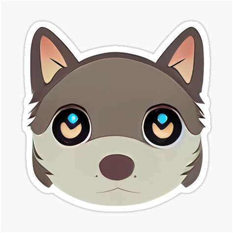 "A wolf pup's face" Sticker for Sale by etherElric | Redbubble