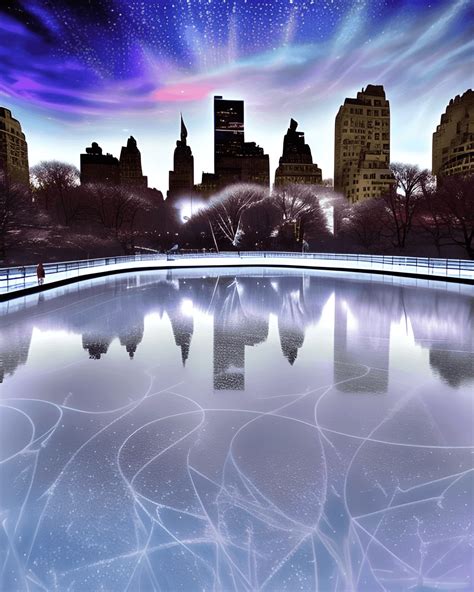 Stunning Ice Rink in Central Park · Creative Fabrica