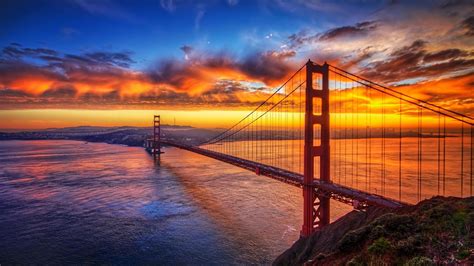 3840x2160 Bridge Sunset Sky, HD Nature, 4k Wallpapers, Images ...