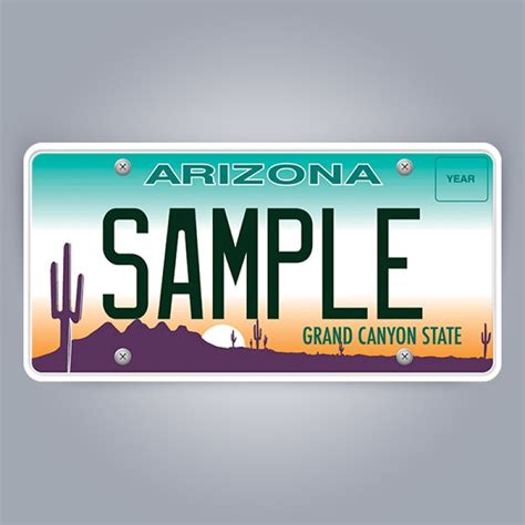 Arizona License Plate Replica, reflective, non-reflective