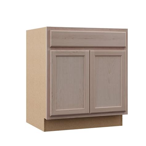 Hampton Bay Hampton Assembled 30x34.5x24 in. Base Kitchen Cabinet in Unfinished Beech-KB30-UFDF ...